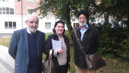 Razmik Davoyan, Armine Tamrazian and Amarjit Chandan at Lancaster